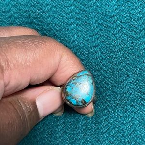 Composite turquoise ring.